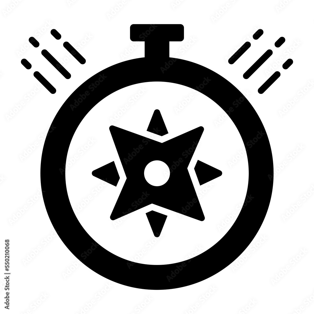 Compass vector icon for nautical direction, modern design Compass vector icon for nautical direction, modern design