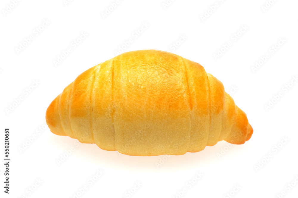 Fresh croissants isolated on white background 