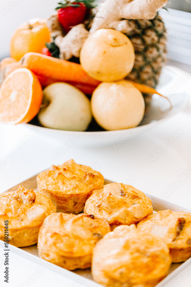 Delicious breakfast or dessert with mini apple pies Delicious breakfast or dessert with mini apple pies