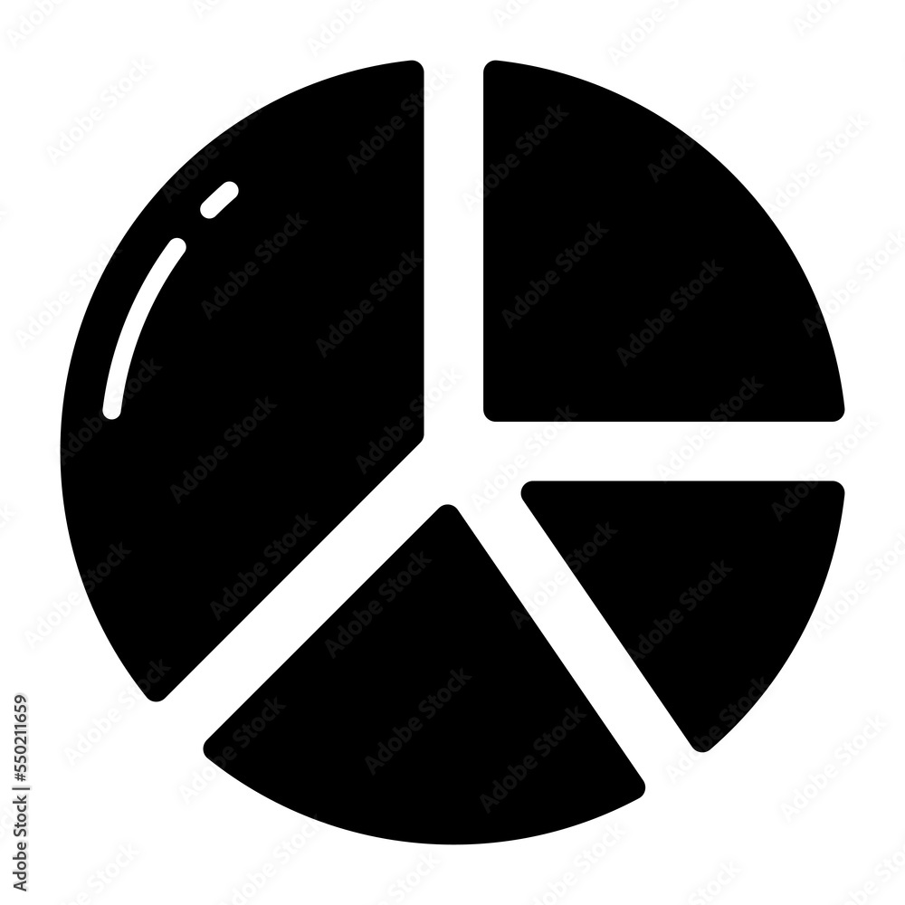 Pie chart vector icon in trendy design style Pie chart vector icon in trendy design style