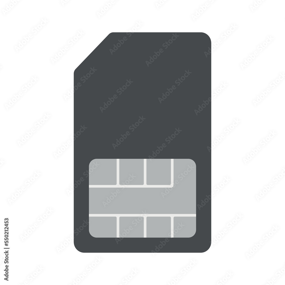 Sim card icon. Mobile telephone card. Vector illustration Sim card icon. Mobile telephone card. Vector illustration