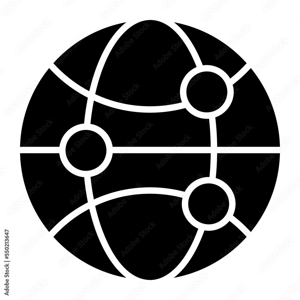 Global network vector icon isolated on white background Global network vector icon isolated on white background