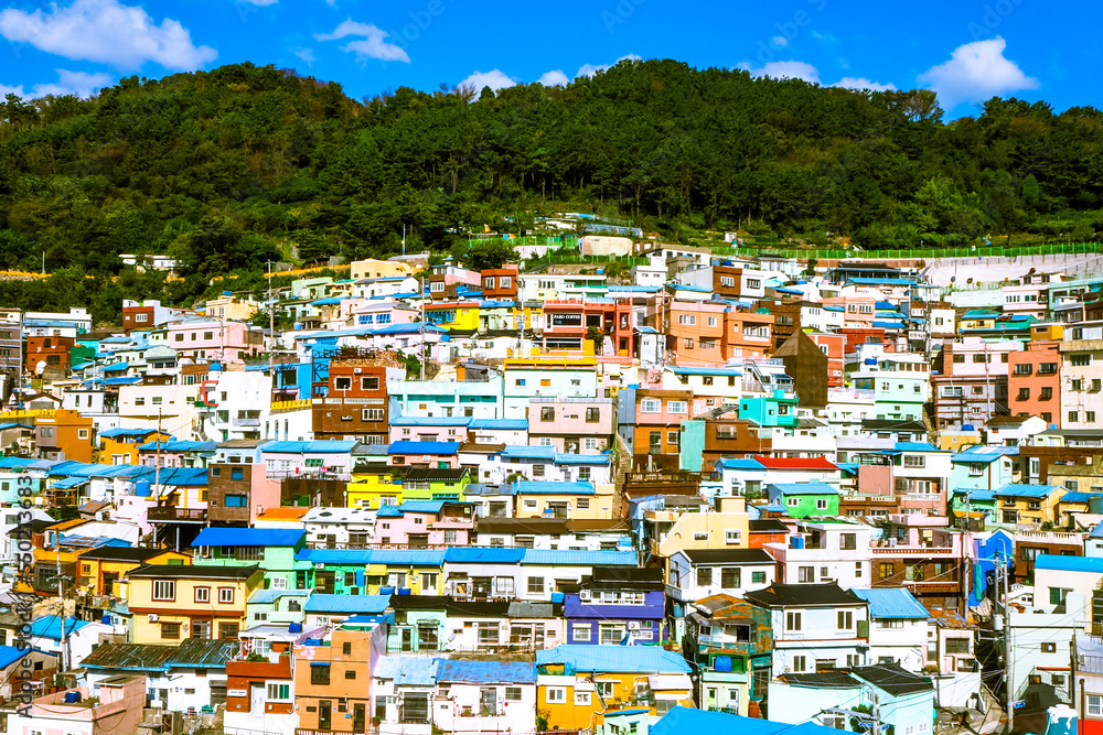 Colorful houses of Gamcheon village in Busan