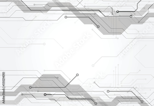 Abstract background with technology circuit board texture. Electronic motherboard illustration. Communication and engineering concept. Vector illustration
