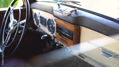 Inside of Mercedes old timer car
