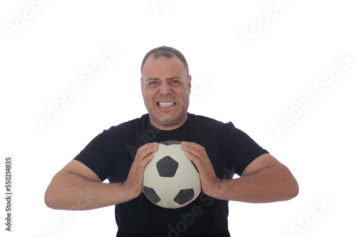 Holding a football
