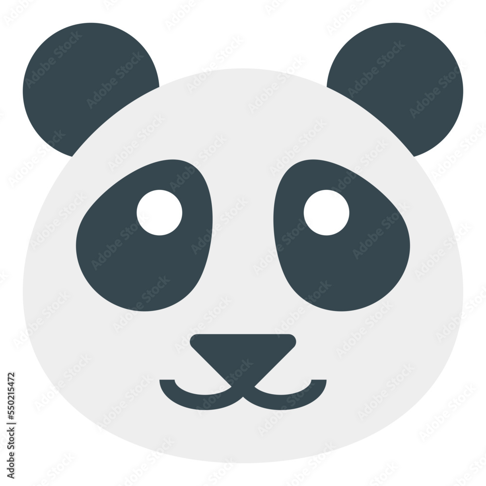 Fototapeta premium panda flat icon