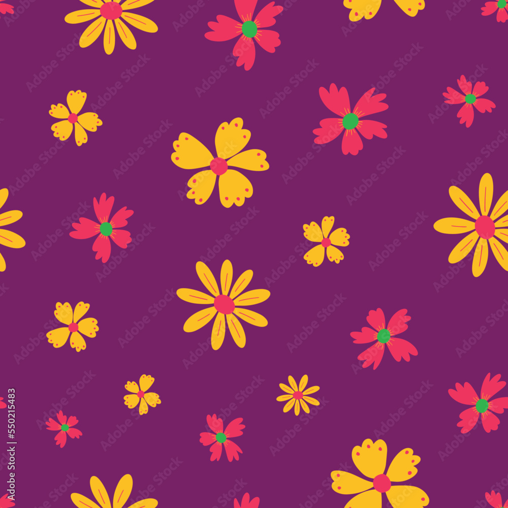 Seamless floral vector pattern. Perfect for modern wallpaper, fabric, home decor, and wrapping projects. Seamless floral vector pattern. Perfect for modern wallpaper, fabric, home decor, and wrapping projects.