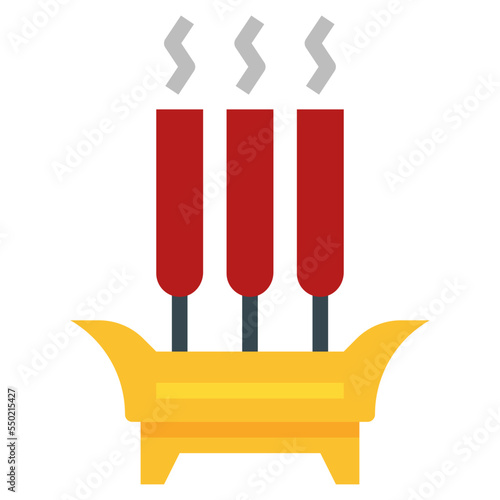 incense flat icon