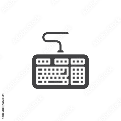 Computer keyboard vector icon