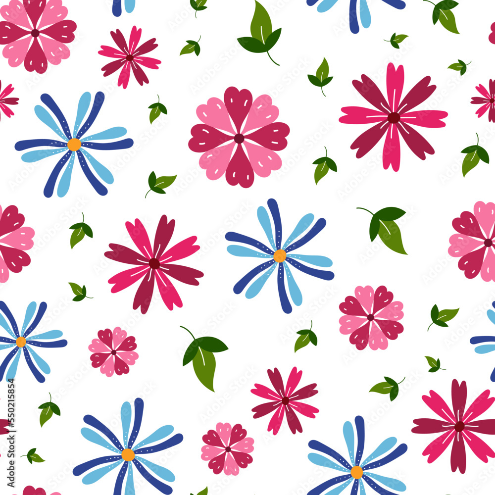 Seamless floral vector pattern. Perfect for modern wallpaper, fabric, home decor, and wrapping projects. Seamless floral vector pattern. Perfect for modern wallpaper, fabric, home decor, and wrapping projects.