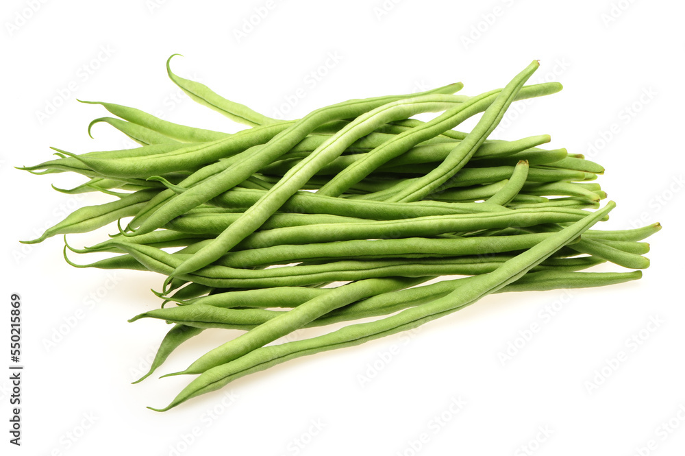 Green kidney bean on white background Green kidney bean on white background