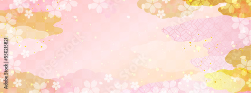 和柄をあしらった美しい背景。正月の背景イラスト。