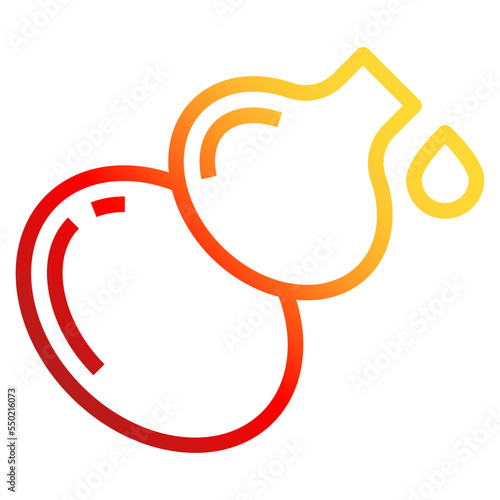 gourd gradient line icon