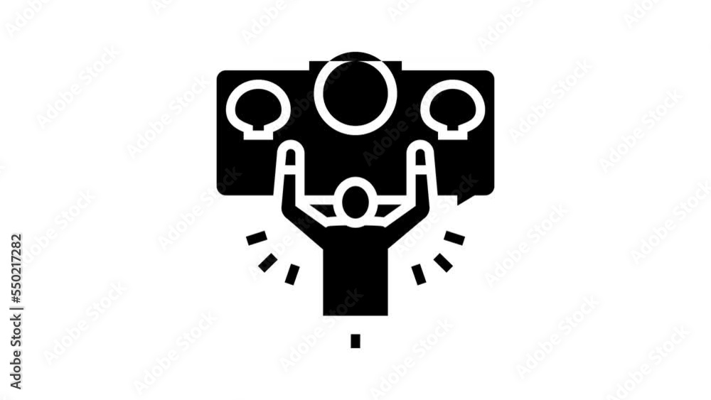 hate crimes line icon animation hate crimes line icon animation