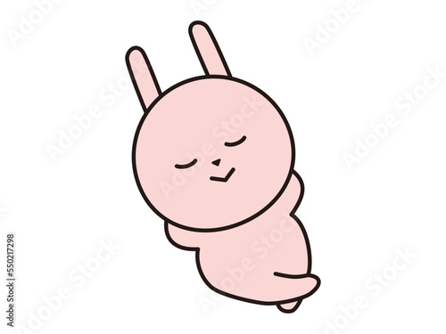 寝転がるうさぎのキャラクター