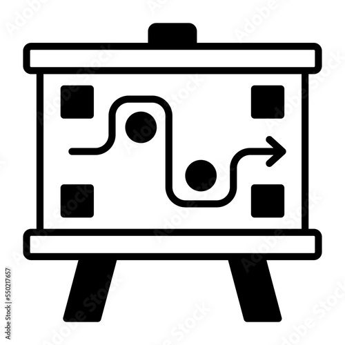 A tactical plan vector icon in trendy style