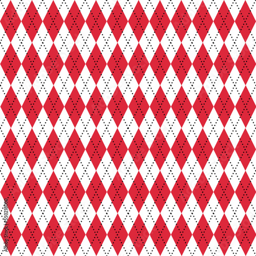 Argyle pattern seamless , red Neutral geometric stitching vector graphic for gift paper, socks, sweaters, jumpers, or any other New Year's paper design. christmas