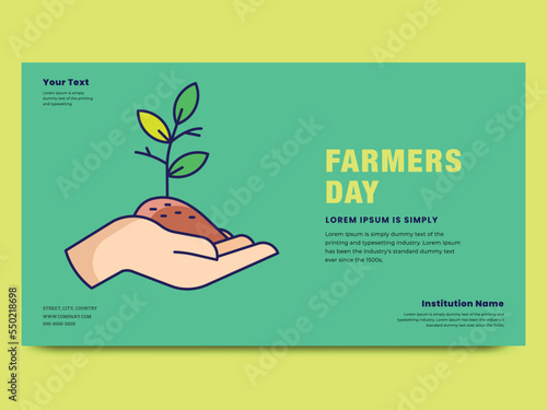 Save tree, farmers day poster, Vector illustration of the farmer
