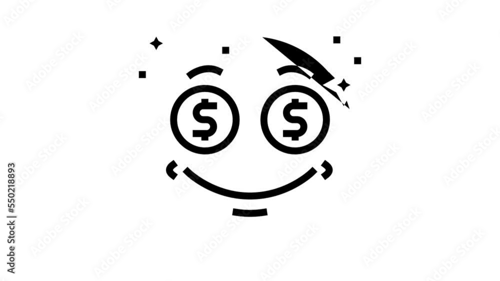 success financial freedom money glyph icon animation success financial freedom money glyph icon animation