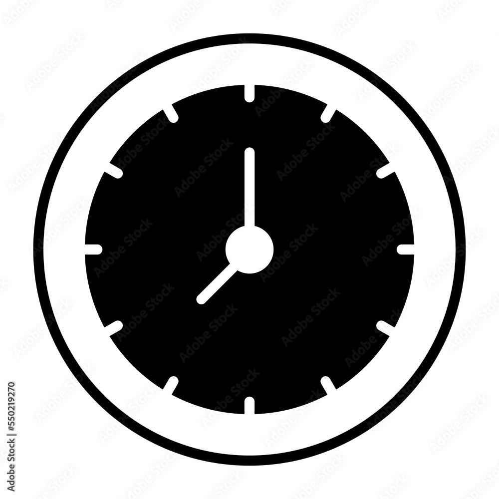 Clock vector icon isolated on white background Clock vector icon isolated on white background
