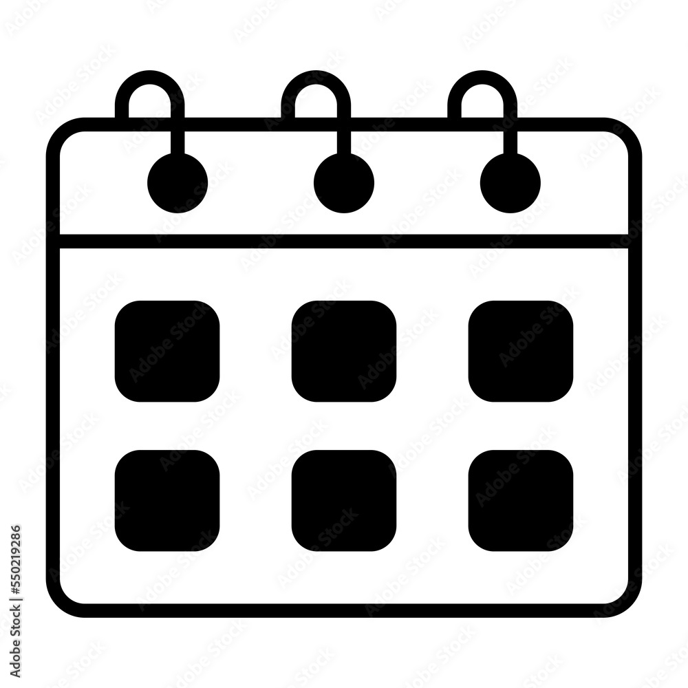 calendar vector icon isolated on white background calendar vector icon isolated on white background