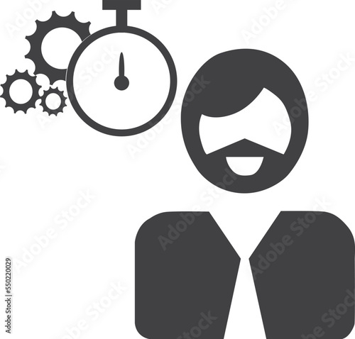 Business process icon, Business analysis icon vector