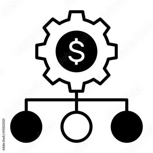 Cashflow vector icon isolated on white background