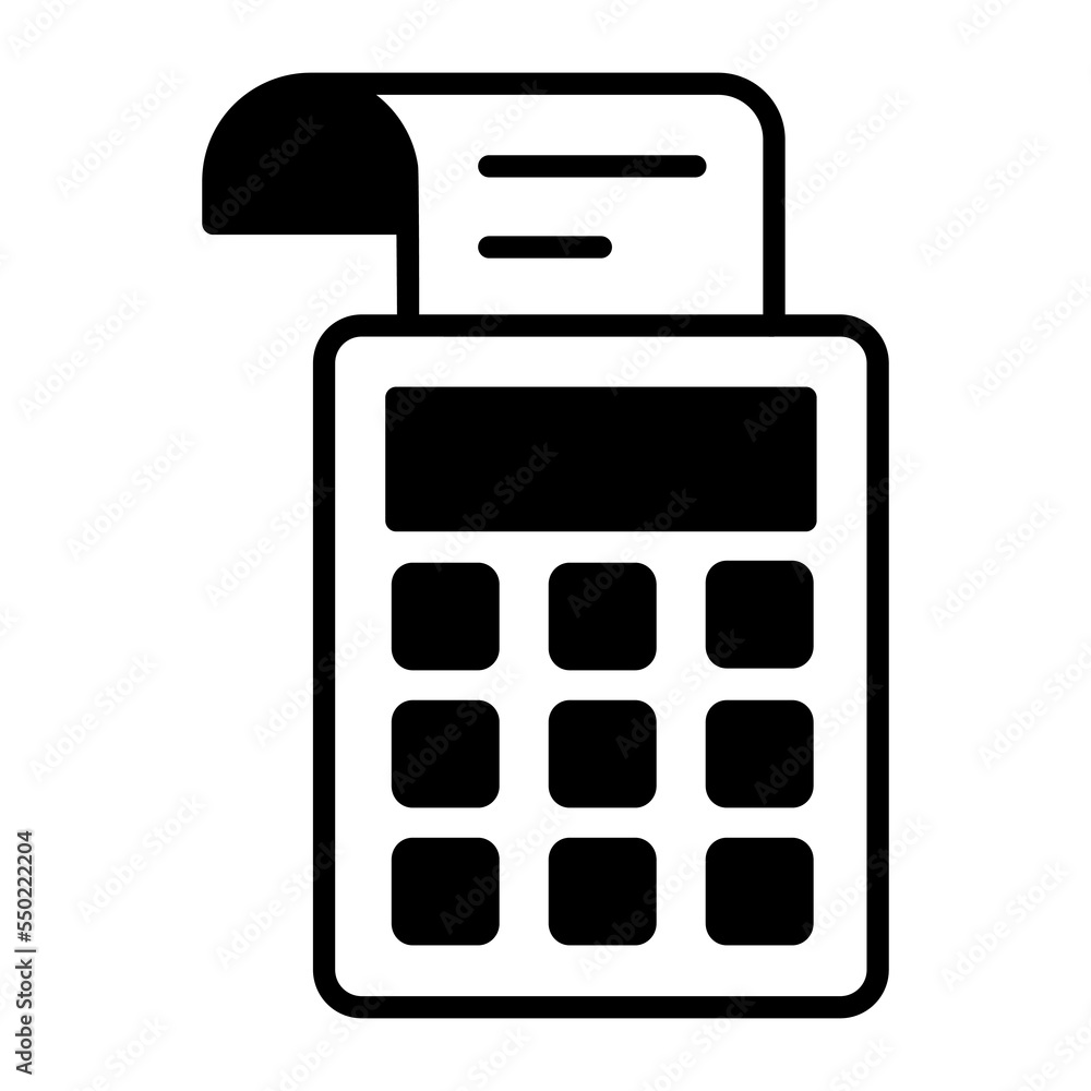 Vector icon of pos terminal, point of sale machine Vector icon of pos terminal, point of sale machine