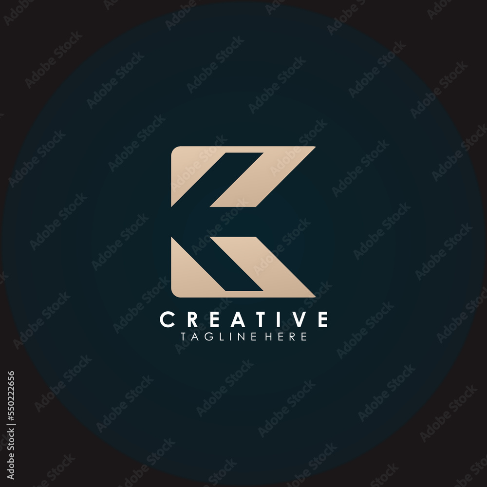 Obraz premium Corporate branding logo design template, abstract design with initial K letter