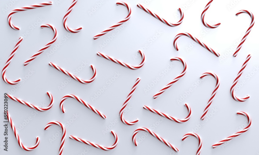 3d candy cane background. 3d rendering. 3d candy cane background. 3d rendering.
