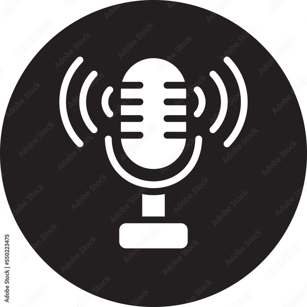 Microphone glyph icon Microphone glyph icon