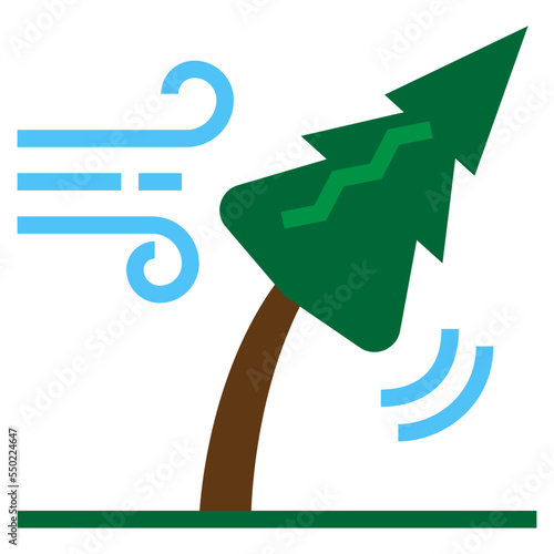 windstorm flat icon
