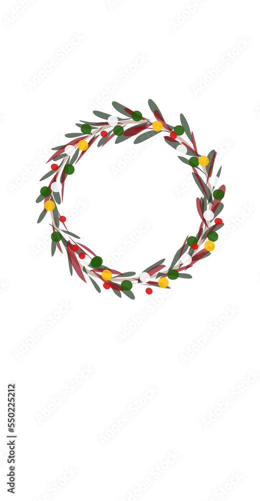 christmas wreath Wedding Christmas pink and yellow flowers decorate
