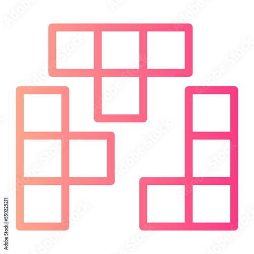 tetris gradient icon