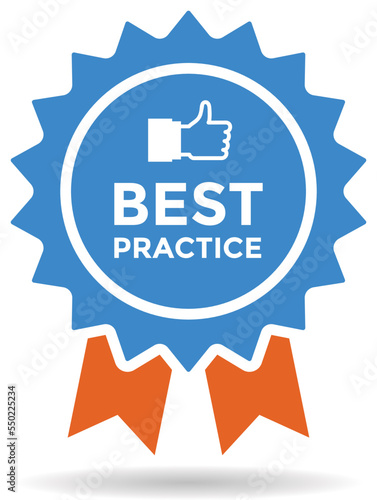 best practice, wax seal, vector illustration 