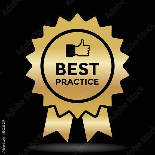 best practice, wax seal, vector illustration 