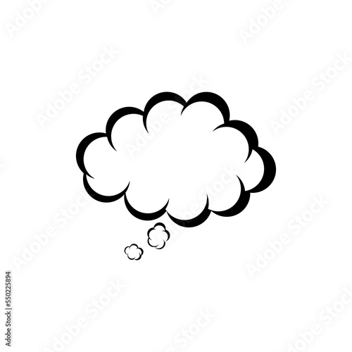 Thought cloud logo. Thinking balloon icon isolated on white background