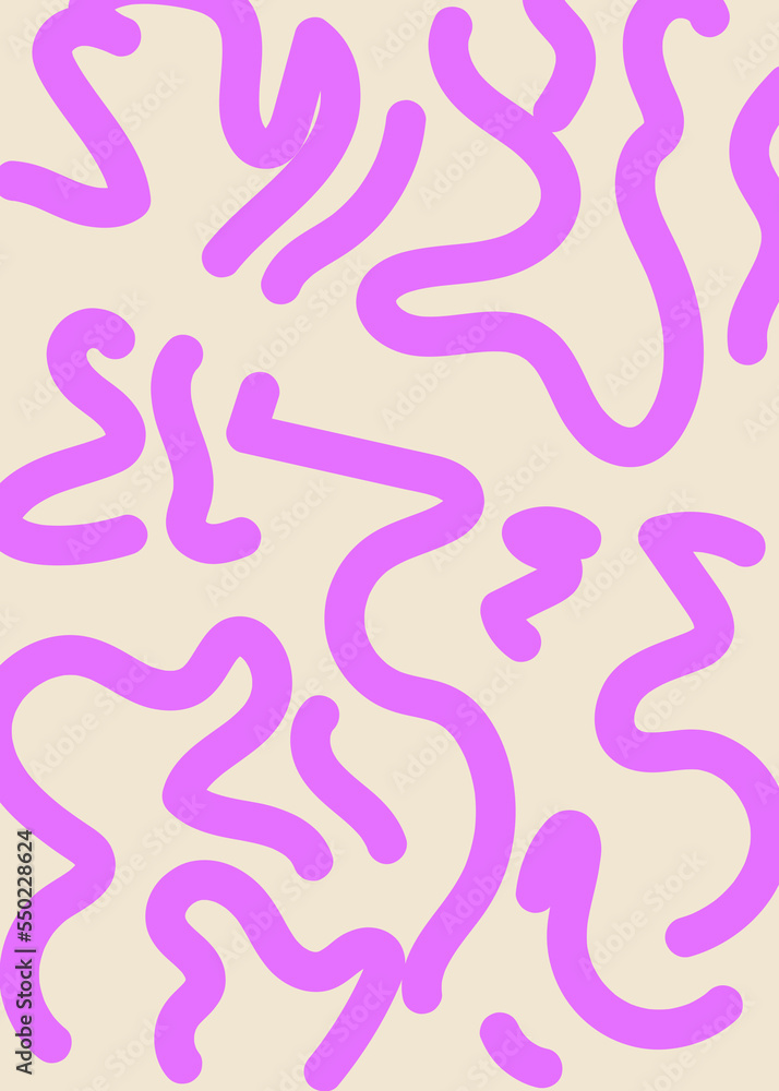 Squiggle Doodle Abstract Background