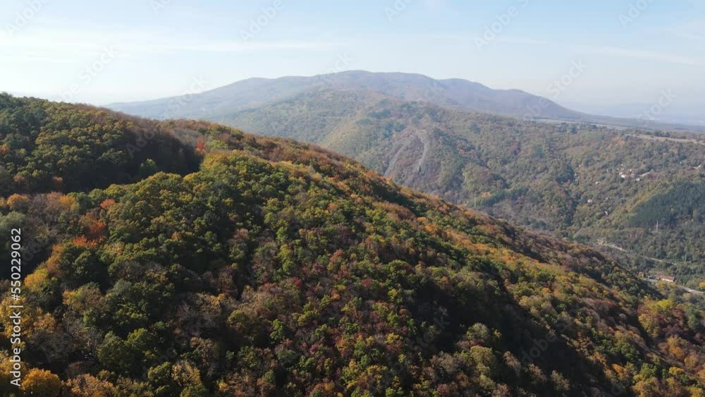 Amazing Aerial Autumn of Vitosha Mountain, Bulgaria Amazing Aerial Autumn of Vitosha Mountain, Bulgaria
