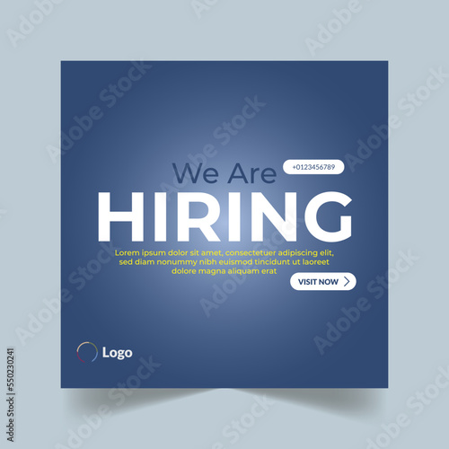 We Are Hiring Social Media Post Template