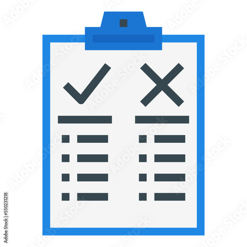 pros and cons flat icon