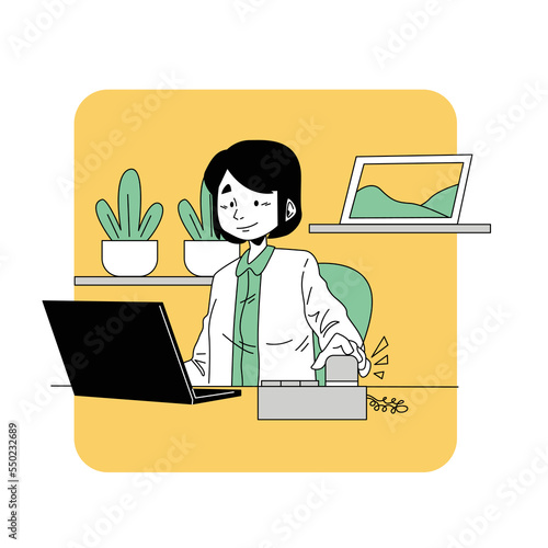 Illustration graphic of Want to Answer the Phone. Perfect for banner, social media, etc.