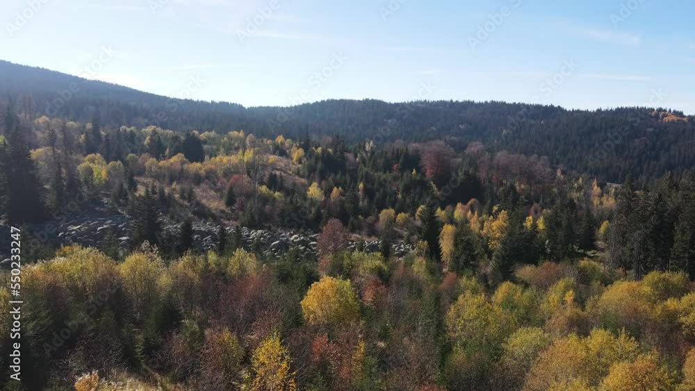 Amazing Aerial Autumn of Vitosha Mountain, Bulgaria Amazing Aerial Autumn of Vitosha Mountain, Bulgaria