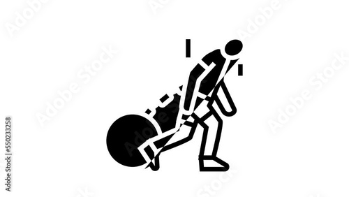 weakness health problem line icon animation photo