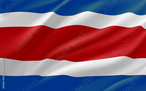 Free Download Waving flag of Costa Rica. 3d vector banner  - GFXLoad