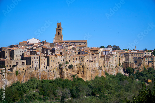 View of little medieval town Pitigliano  Tuscany  Italy