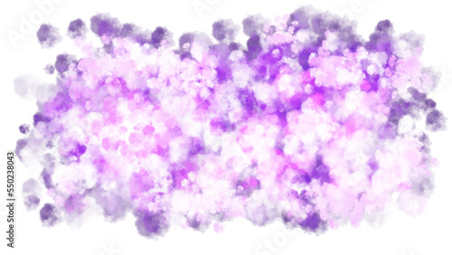Royal purple watercolor backgrounds and textures with colorful abstract art creations. Glowing smoke or cloud texture. PNG transparent available.