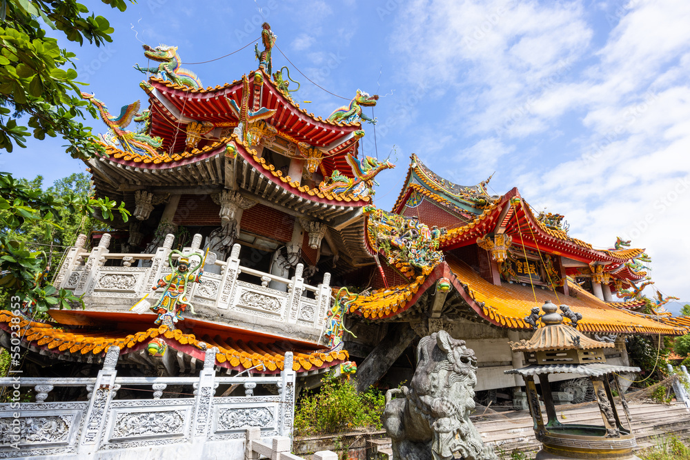 Jiji Wuchang Temple Earthquake Museum in Nantou of Taiwan