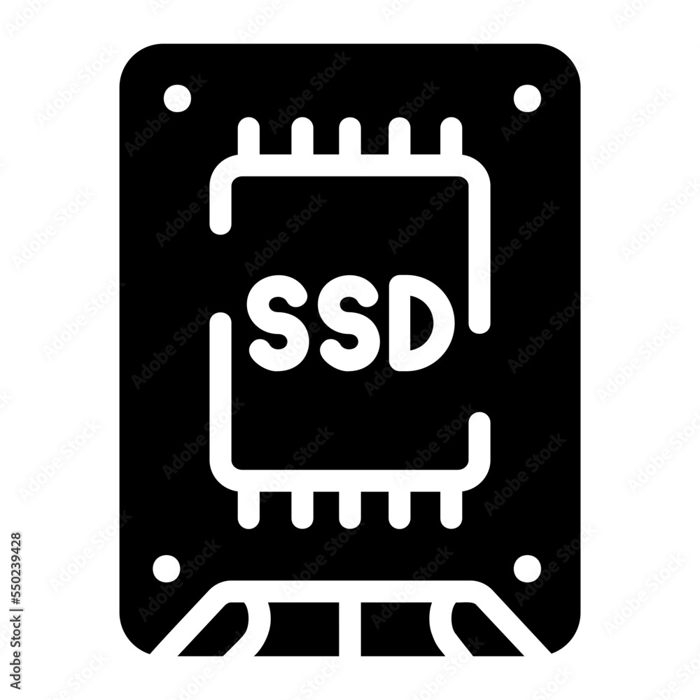 ssd card glyph icon ssd card glyph icon